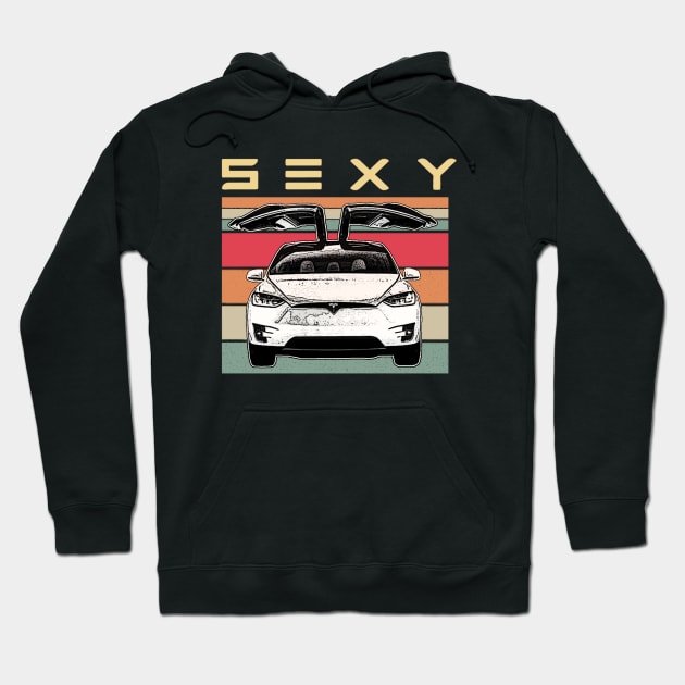 Vtg S3XY Tesla - Model S, Model 3, Model X, Model Y Hoodie by thexsurgent